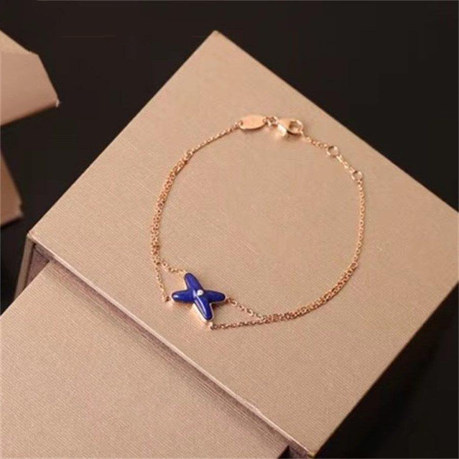 [Rose Jewelrys]Hollow Design Four-Leaf Clover Flower Shape Bracelets