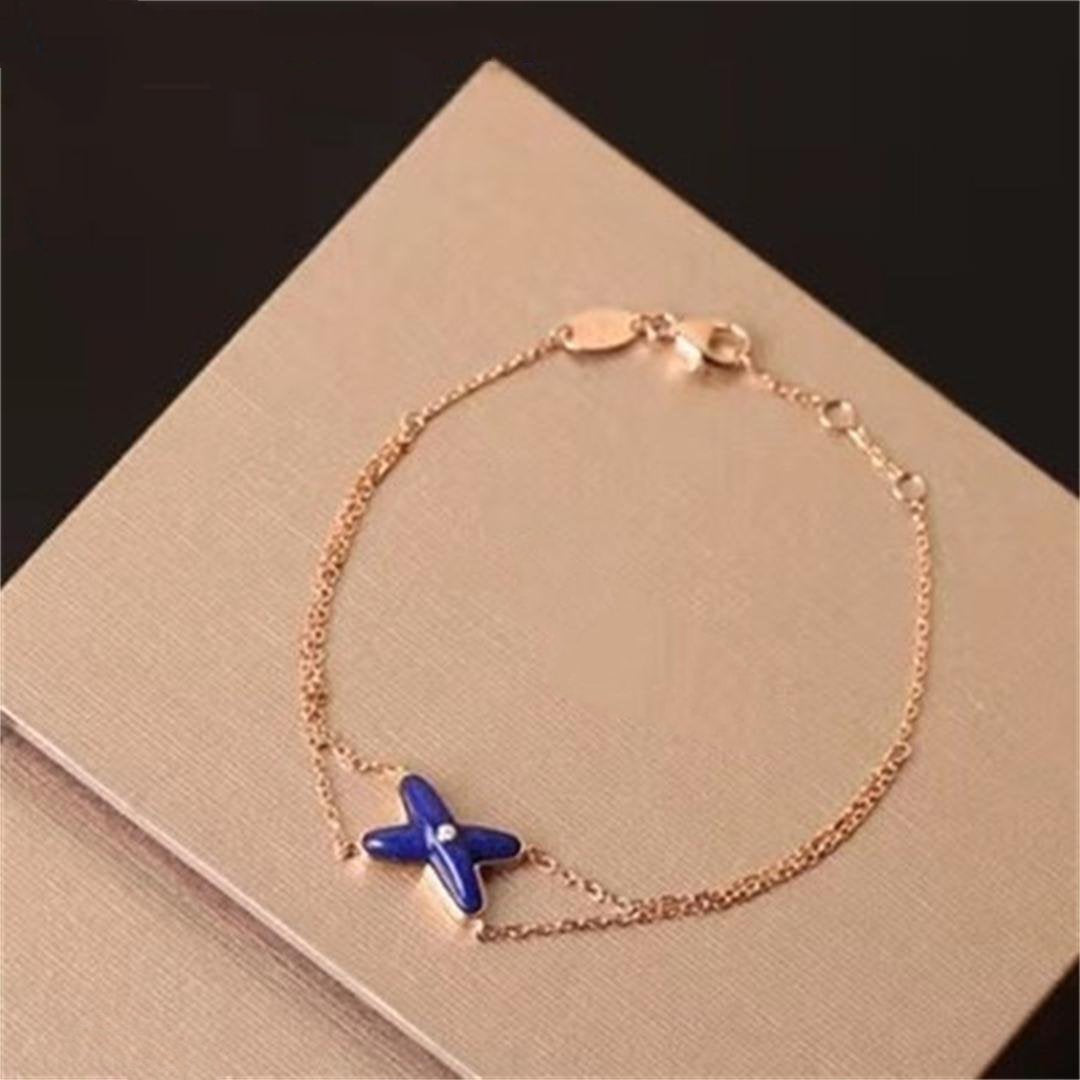 [Rose Jewelrys]Hollow Design Four-Leaf Clover Flower Shape Bracelets