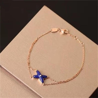 [Rose Jewelrys]Hollow Design Four-Leaf Clover Flower Shape Bracelets