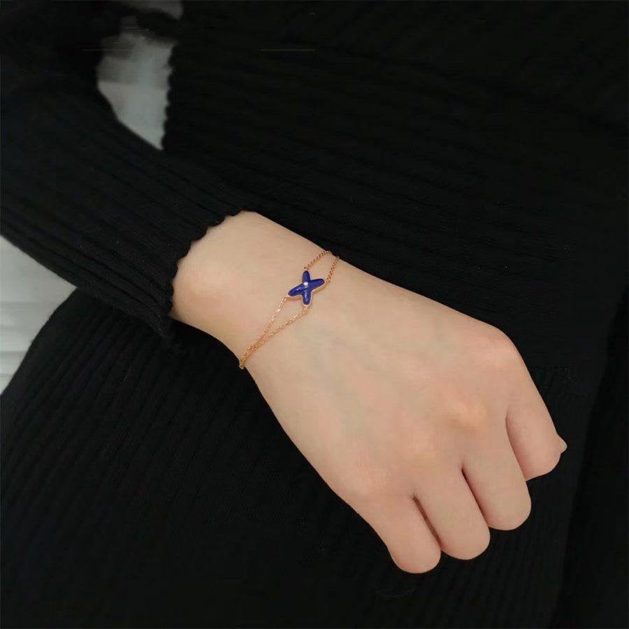 [Rose Jewelrys]Hollow Design Four-Leaf Clover Flower Shape Bracelets