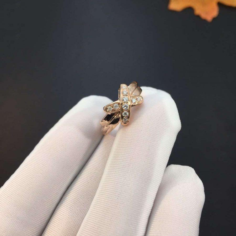 [🌹Rose💎]JEUX DE PINK GOLD DIAMOND RING