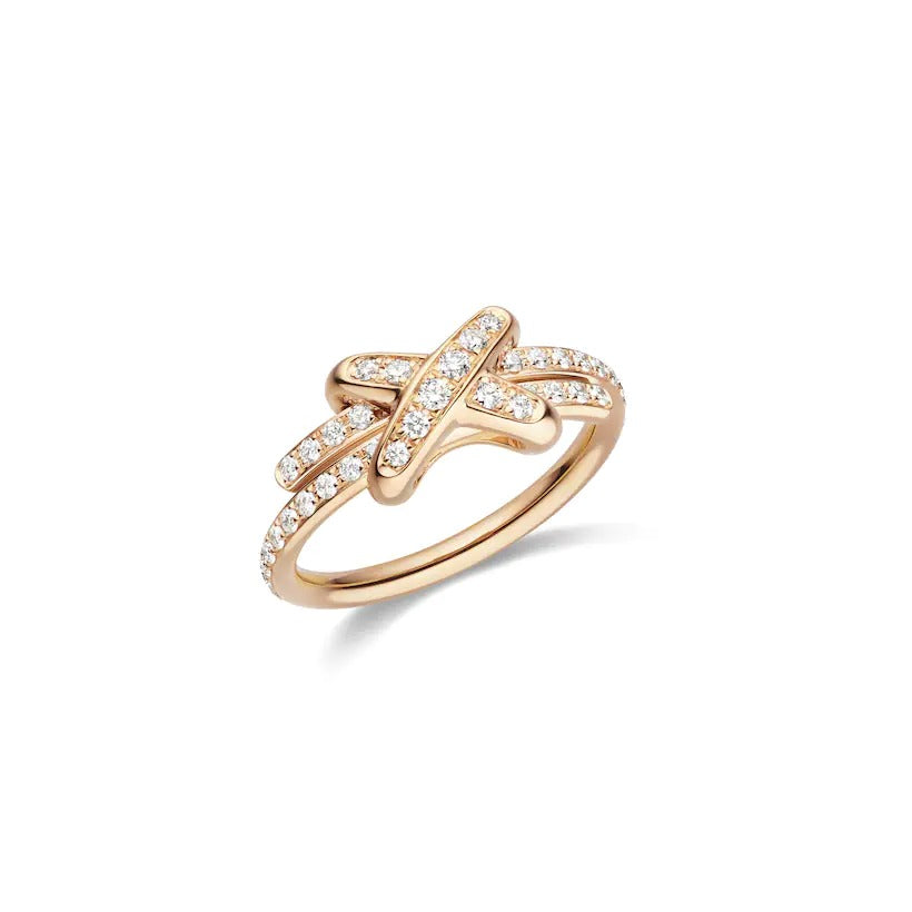[🌹Rose💎]JEUX DE RING PINK GOLD DIAMOND