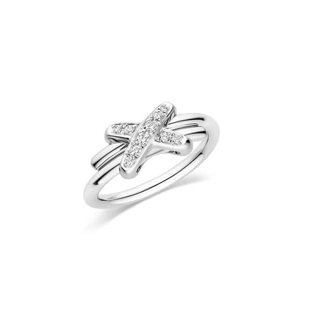 [🌹Rose💎]JEUX DE SILVER DIAMOND RING