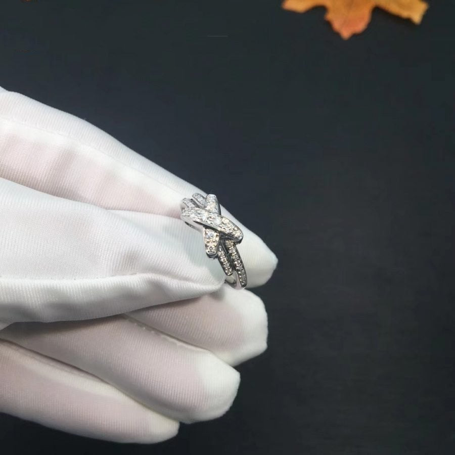 [🌹Rose💎]JEUX DE SILVER DIAMOND RING