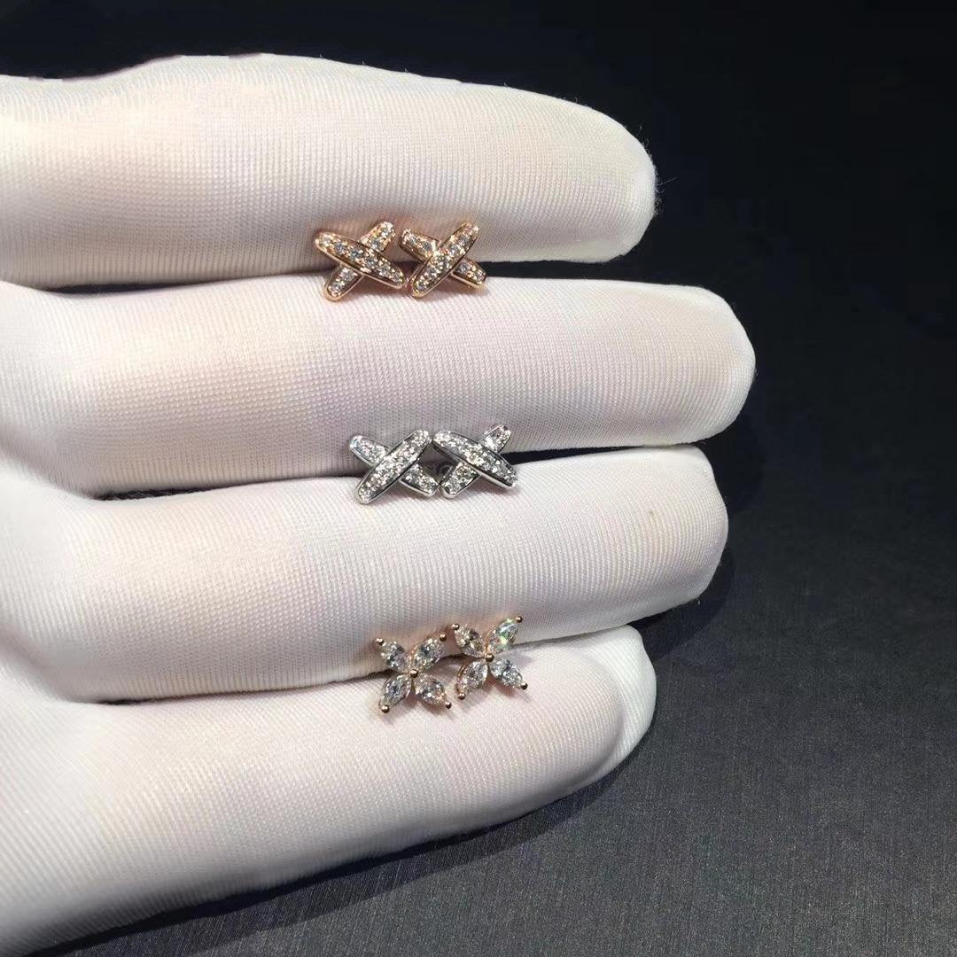 [Rose Jewelrys]JEUX DE DIAMOND EARRINGS