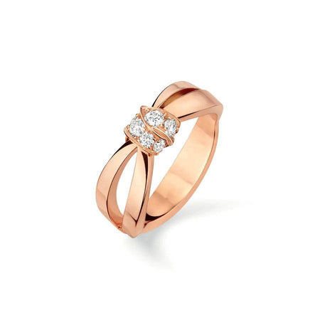 [🌹Rose💎]LIENS RING PINK GOLD DIAMOND