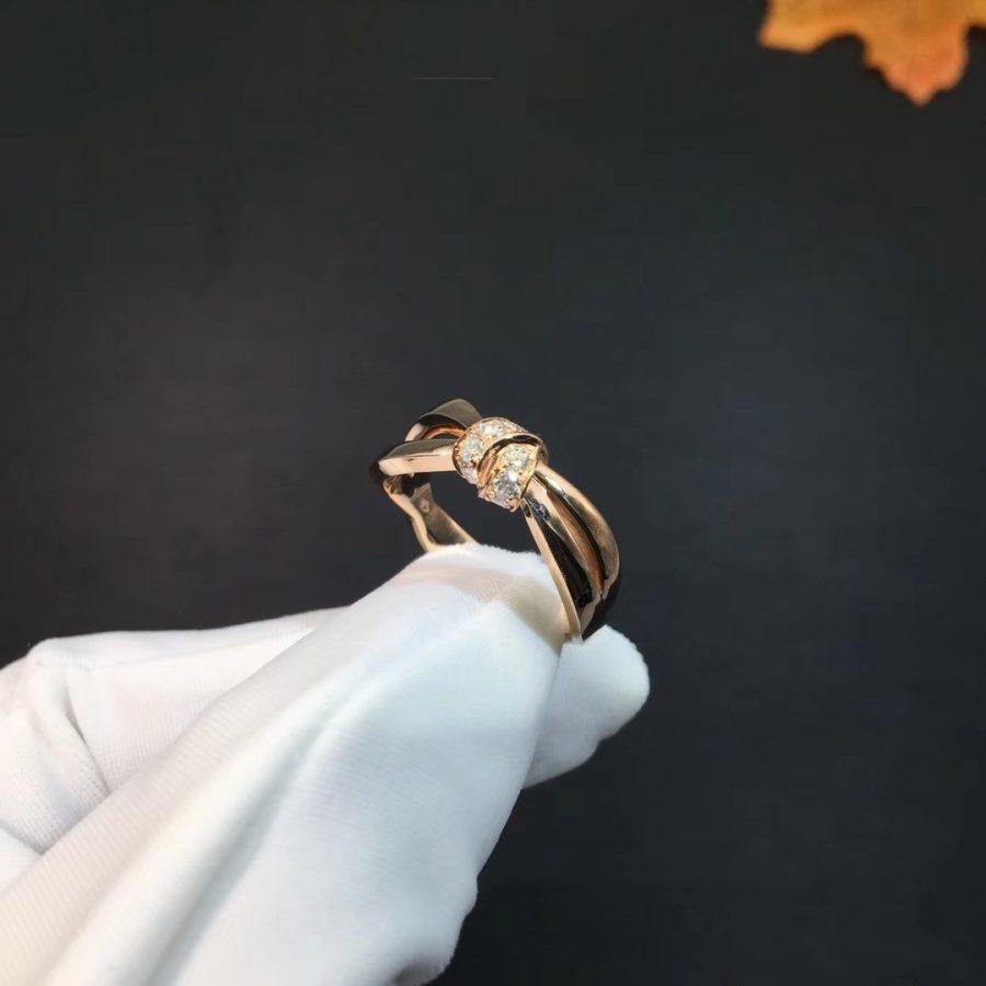 [🌹Rose💎]LIENS RING PINK GOLD DIAMOND