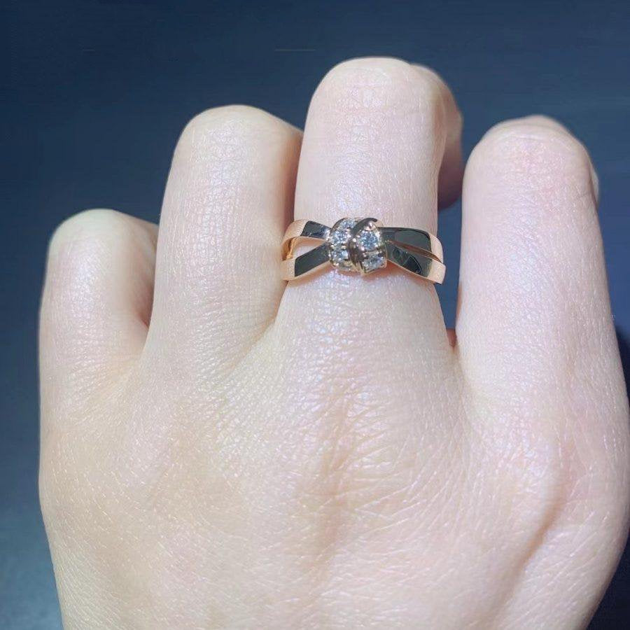 [Rose Jewelrys]LIENS RING PINK GOLD DIAMOND