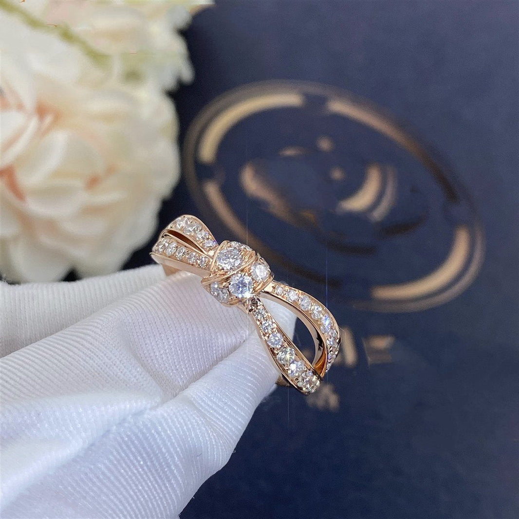 [🌹Rose💎]LIENS PINK GOLD DIAMOND RING