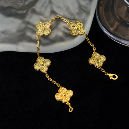 [Rose Jewelrys]CLOVER 5 MOTIFS BRONZING BRACELET
