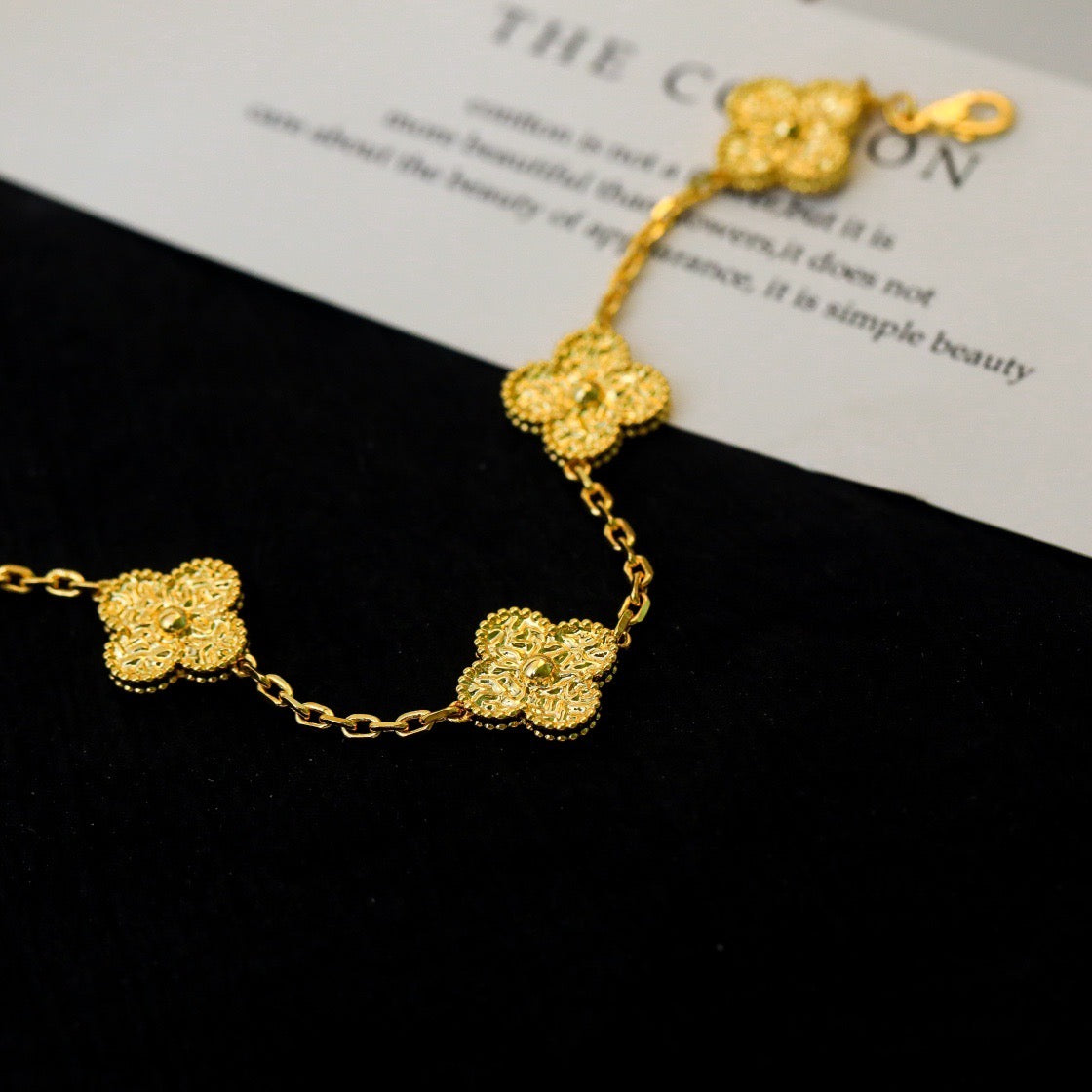 [Rose Jewelrys]CLOVER 5 MOTIFS BRONZING BRACELET