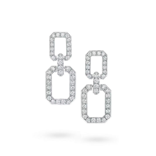 [Rose Jewelrys]LINKS MEDIUM EARRINGS DIAMOND