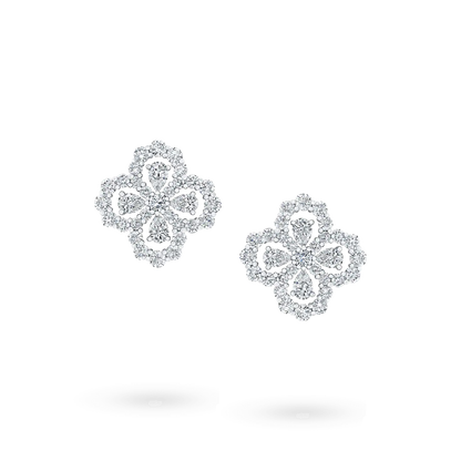 [Rose Jewelrys]LOOP EARRINGS FULL MOTIF DIAMOND 16MM