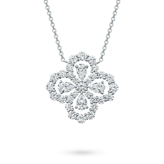 [Rose Jewelrys]LOOP NECKLACE FULL MOTIF DIAMOND 16MM MULTIPLE COLORS