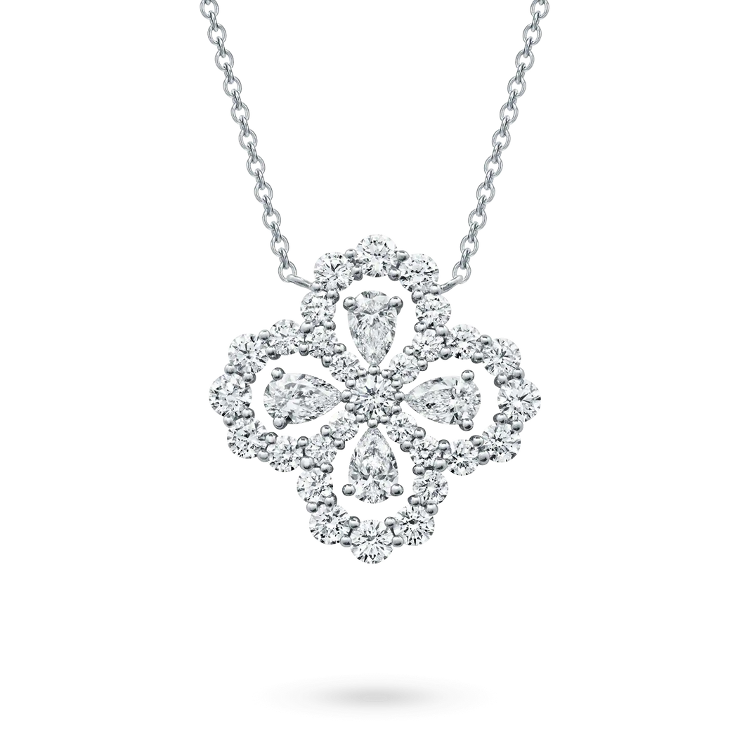 [🌹Rose💎]LOOP NECKLACE FULL MOTIF DIAMOND 16MM MULTIPLE COLORS