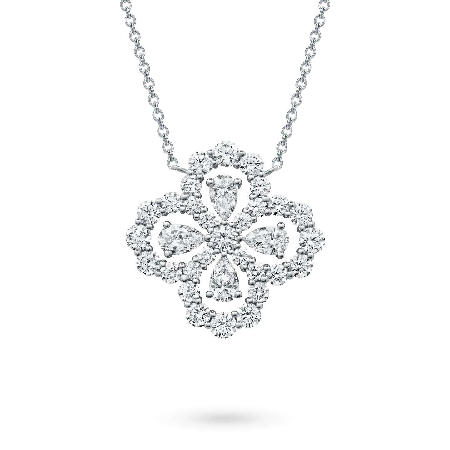 []LOOP NECKLACE FULL MOTIF DIAMOND 16MM MULTIPLE COLORS