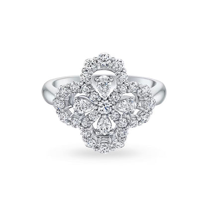 [Rose Jewelrys]LOOP RING FULL MOTIF DIAMOND 16MM SILVE