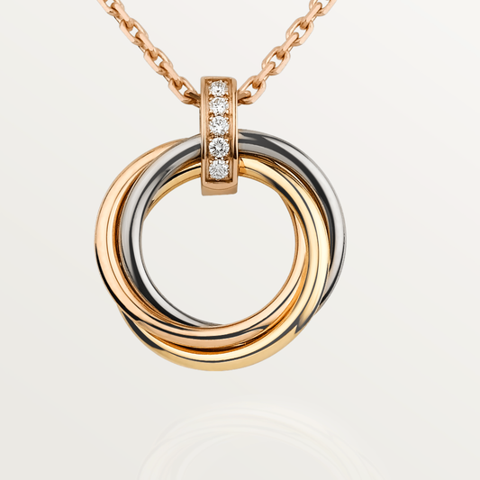 [Rose Jewelrys]TRINITY NECKLACE GOLD  DIAMONDS