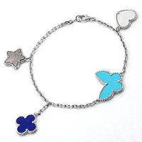 [🌹Rose💎]LUCKY SPRING SILVER BRACELET 4 MOTIF
