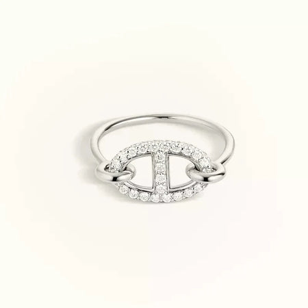 [🌹Rose💎]RONDE SMALL SILVER DIAMOND RING