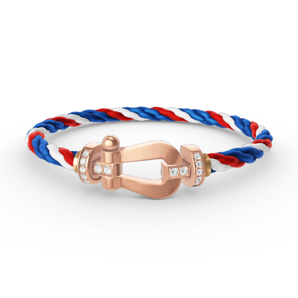 [Rose Jewelrys]FORCE LARGE HORSESHOE HALF DIAMOND BRACELET ROSE GOLD
