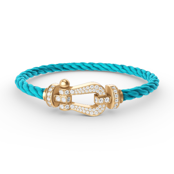 [Rose Jewelrys]FORCE LARGE HORSESHOE FULL DIAMOND BRACELET GOLD
