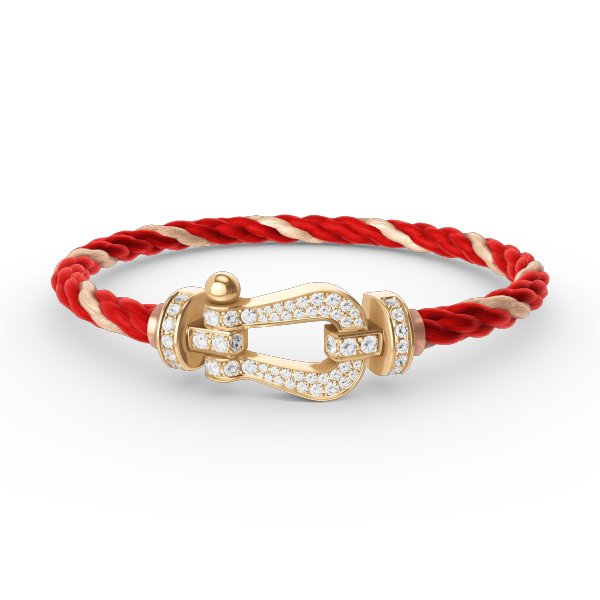 [Rose Jewelrys]FORCE LARGE HORSESHOE FULL DIAMOND BRACELET GOLD