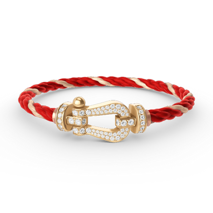 [Rose Jewelrys]FORCE LARGE HORSESHOE FULL DIAMOND BRACELET GOLD