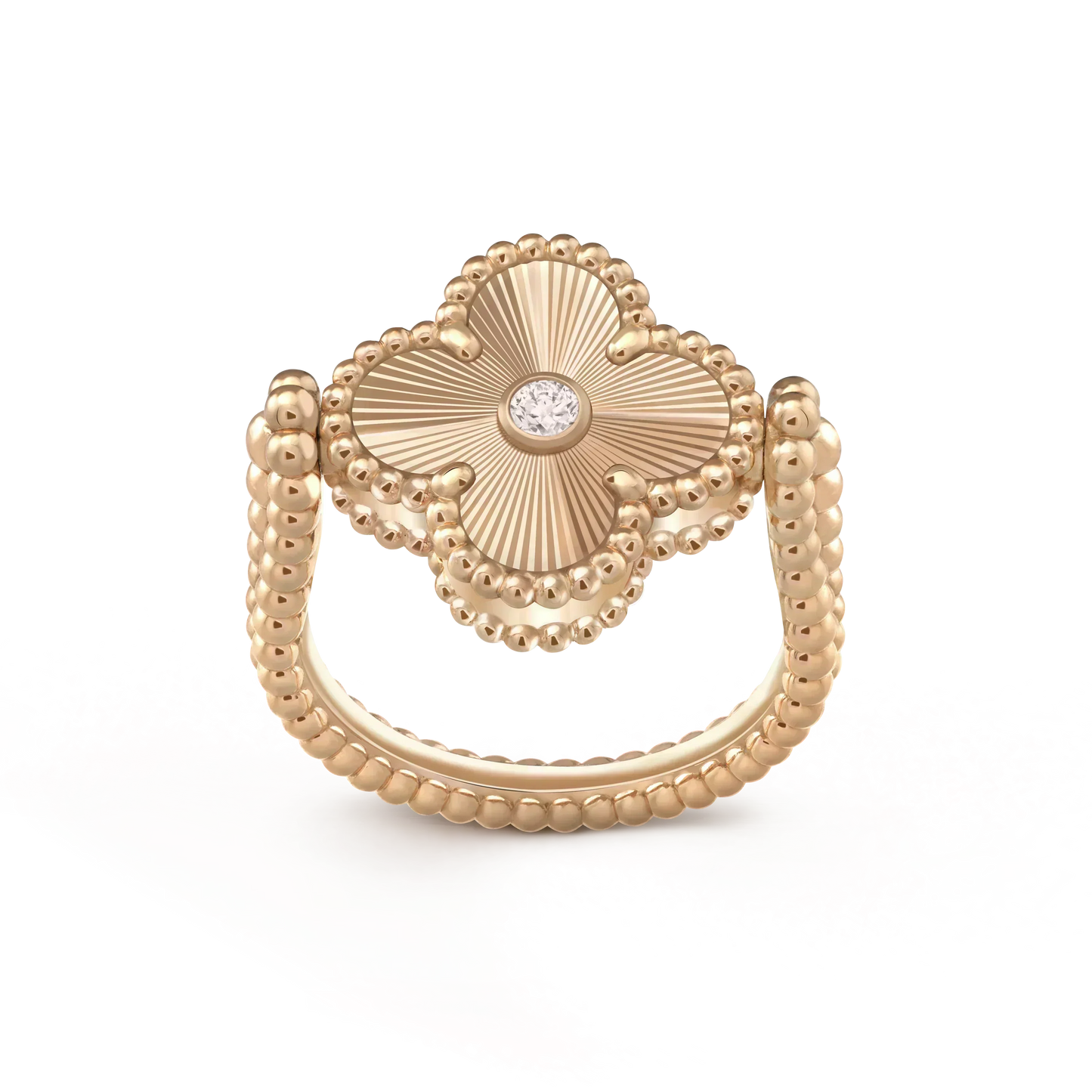 [Rose Jewelrys]CLOVER RIVERSIBLE ROSE GOLD RING
