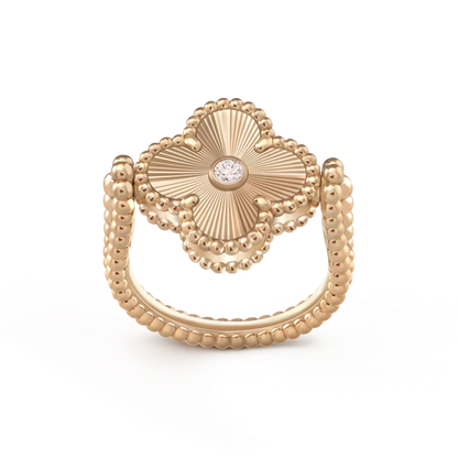 [Rose Jewelrys]CLOVER RIVERSIBLE ROSE GOLD RING