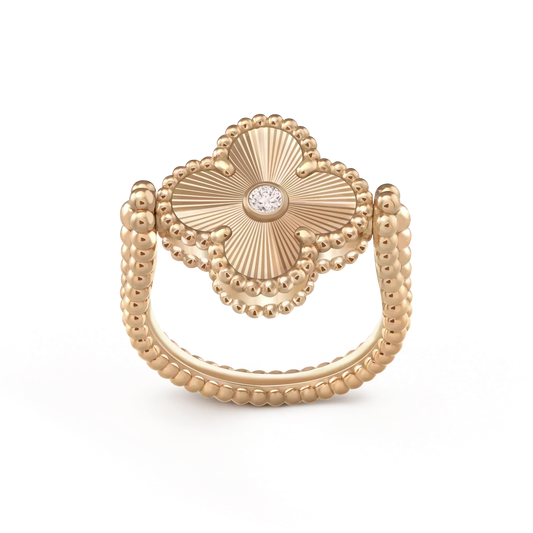 [Rose Jewelrys]CLOVER RIVERSIBLE ROSE GOLD RING