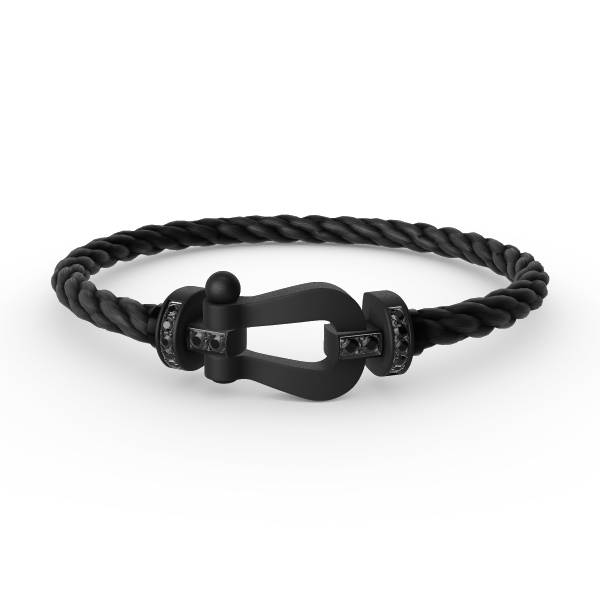[]FORCE LARGE SERIES HORSESHOE BLACK SAMURAI BRACELET