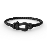 [🌹Rose💎]FORCE LARGE SERIES HORSESHOE BLACK SAMURAI BRACELET