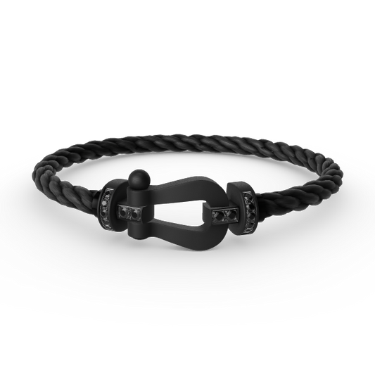 [Rose Jewelrys]FORCE LARGE SERIES HORSESHOE BLACK SAMURAI BRACELET