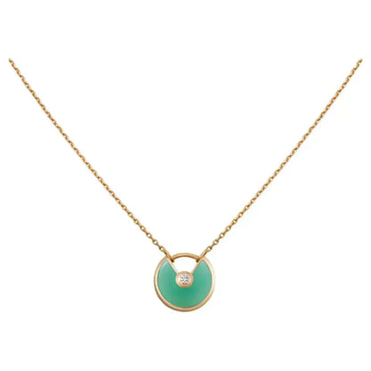 [Rose Jewelrys]AMULETTE GOLD MALACHITE NECKLACE
