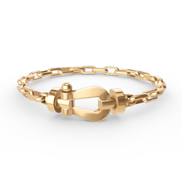 [Rose Jewelrys]FORCE LARGE HORSESHOE CLASP  METAL BRACELET
