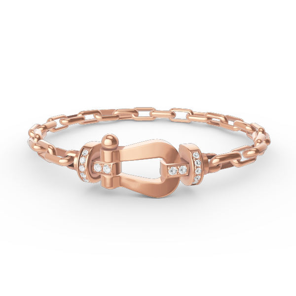 [Rose Jewelrys]FORCE LARGE HORSESHOE CLASP  METAL BRACELET