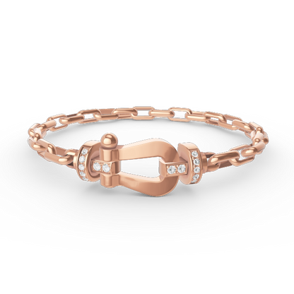 []FORCE LARGE HORSESHOE CLASP  METAL BRACELET