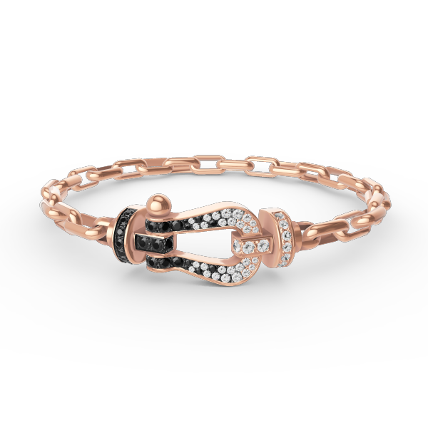 [Rose Jewelrys]FORCE LARGE HORSESHOE CLASP  METAL BRACELET