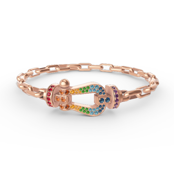 [Rose Jewelrys]FORCE LARGE HORSESHOE CLASP  METAL BRACELET