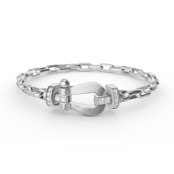 [Rose Jewelrys]FORCE LARGE HORSESHOE CLASP  METAL BRACELET