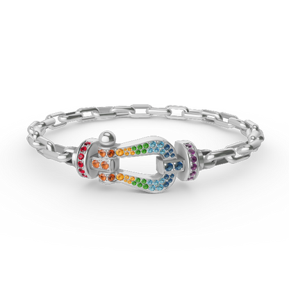 []FORCE LARGE HORSESHOE CLASP  METAL BRACELET