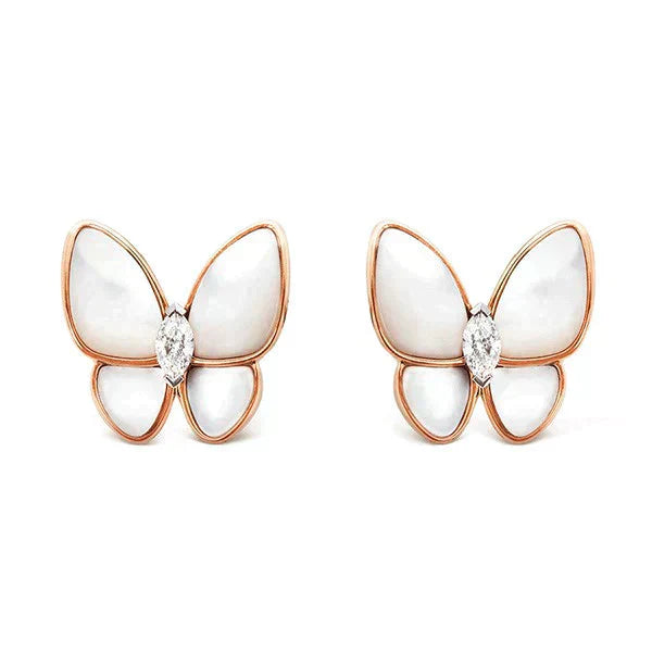 [Rose Jewelrys]BUTTERFLY MOP DIAMOND EARRINGS