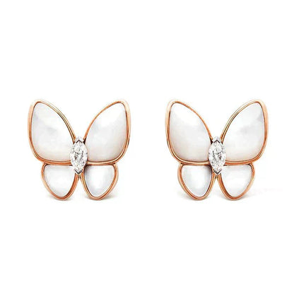 [Rose Jewelrys]BUTTERFLY MOP DIAMOND EARRINGS