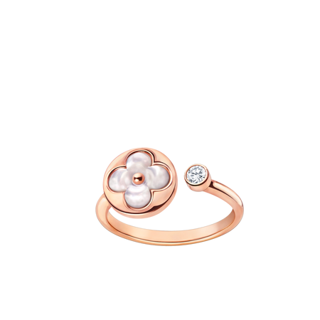 [🌹Rose💎]SUN 1 DIAMOND PINK MOP RING