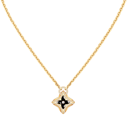 [Rose Jewelrys]STAR PEDANT PINK GOLD DIAMOND NECKLACE