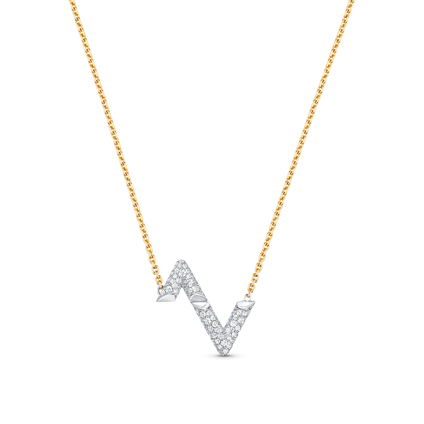 []VOLT SILVER DIAMOND PEDANT NECKLACE