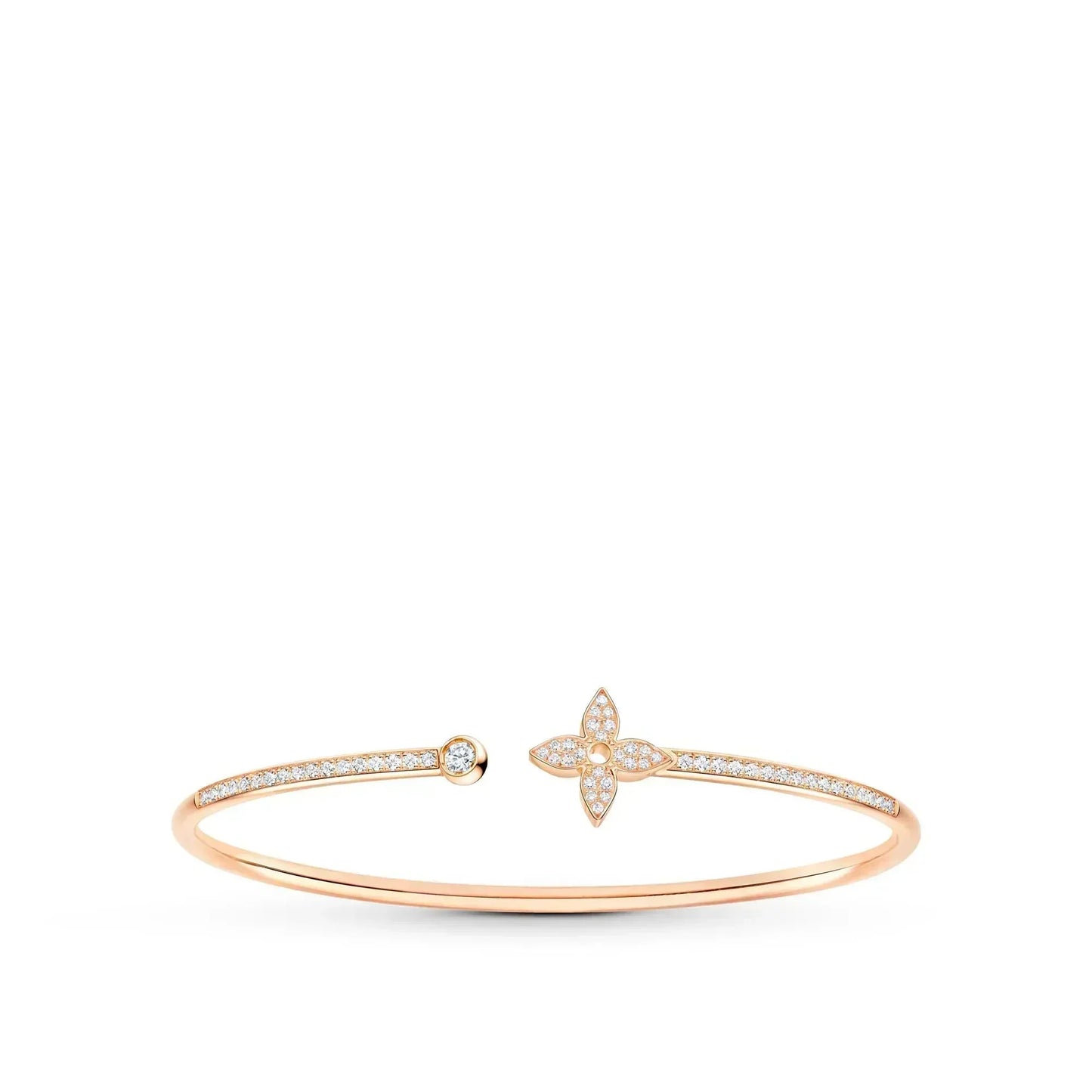 [Rose Jewelrys] IDYLLE PINK GOLD OPEN BRACELET DIAMOND PAVED