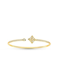 [🌹Rose💎]IDYLLE GOLD OPEN BRACELET DIAMOND PAVED