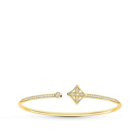 [Rose Jewelrys] IDYLLE GOLD OPEN BRACELET DIAMOND PAVED